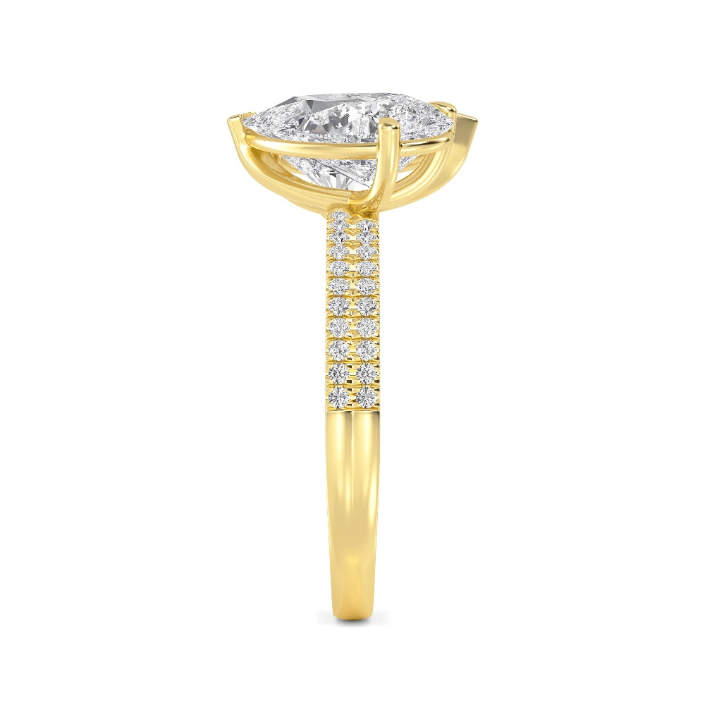 10K Yellow Gold Lab Grown Diamond Toi Et Moi Rings 4 ctw R60346PEPE-4