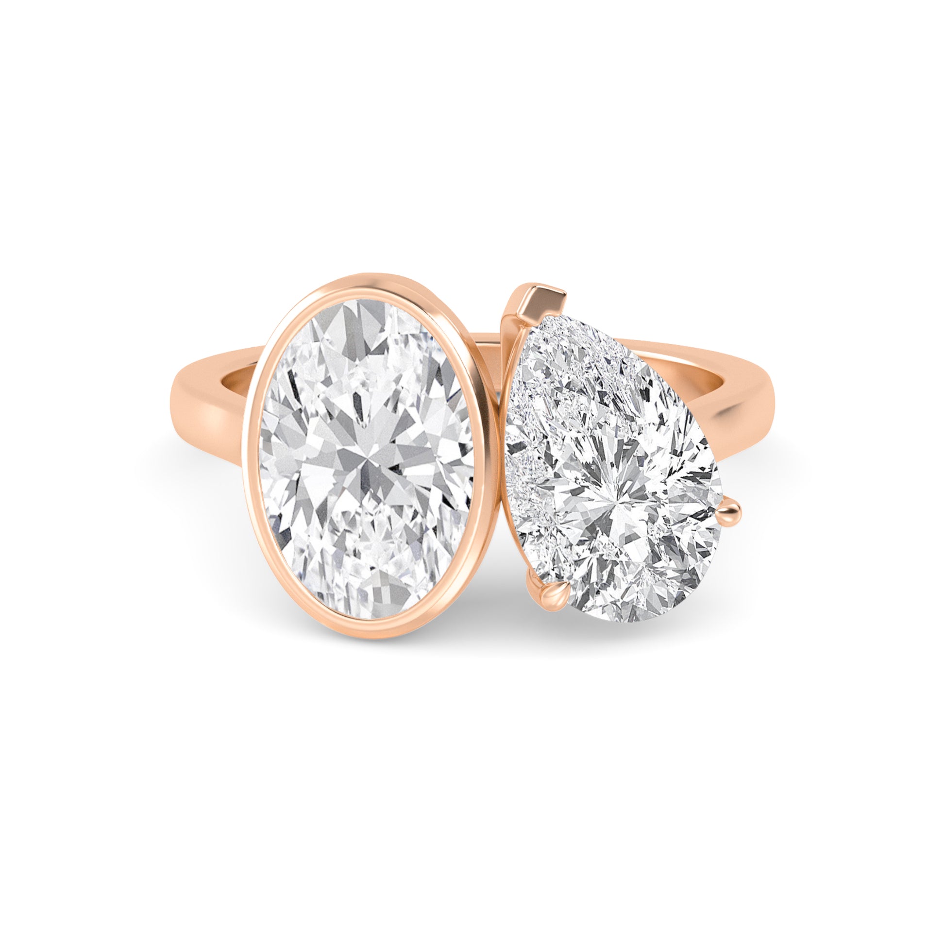 10K Rose Gold Lab Grown Diamond Engagement Ring 3.05 ctw R60373OVPE-3