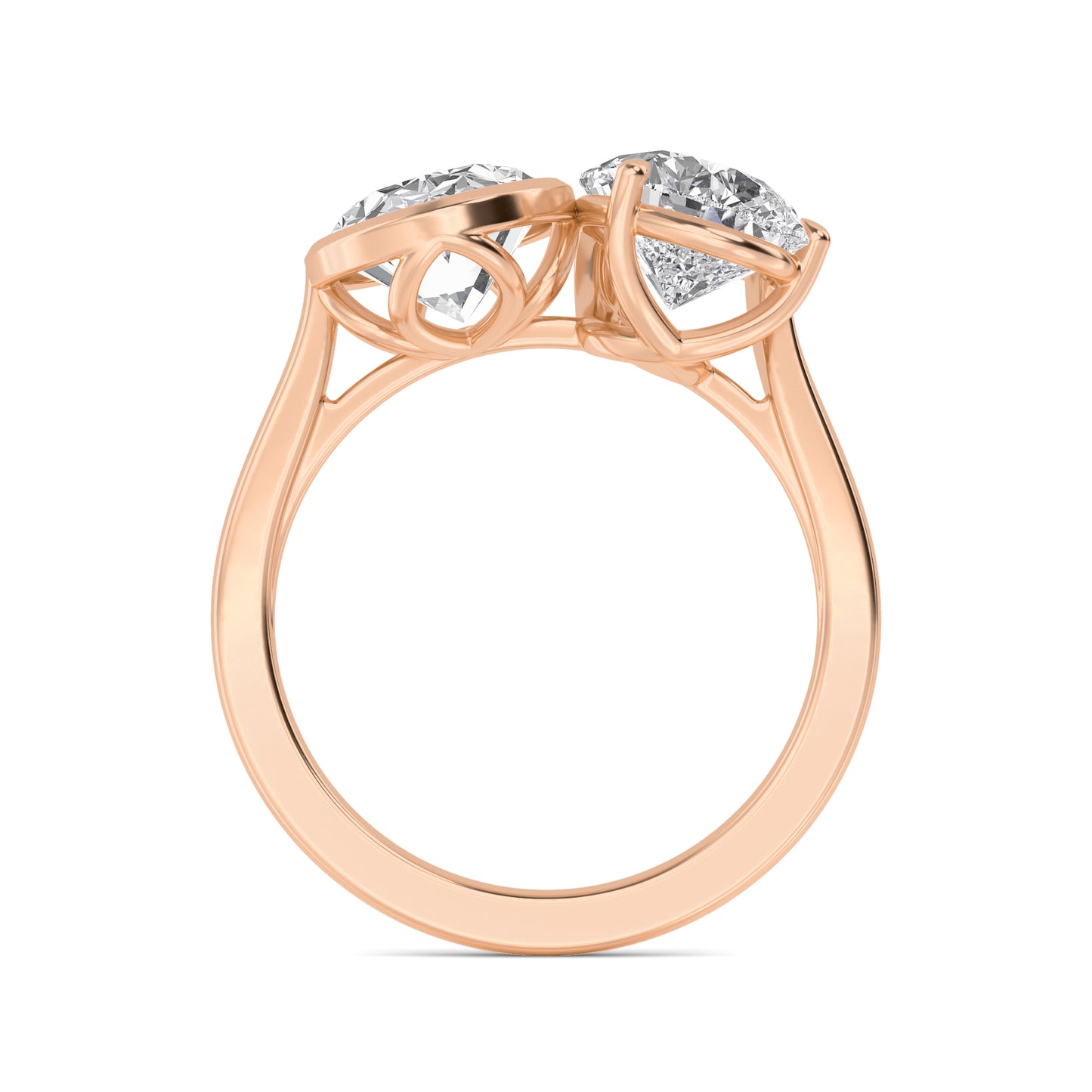 10K Rose Gold Lab Grown Diamond Engagement Ring 3.05 ctw R60373OVPE-3