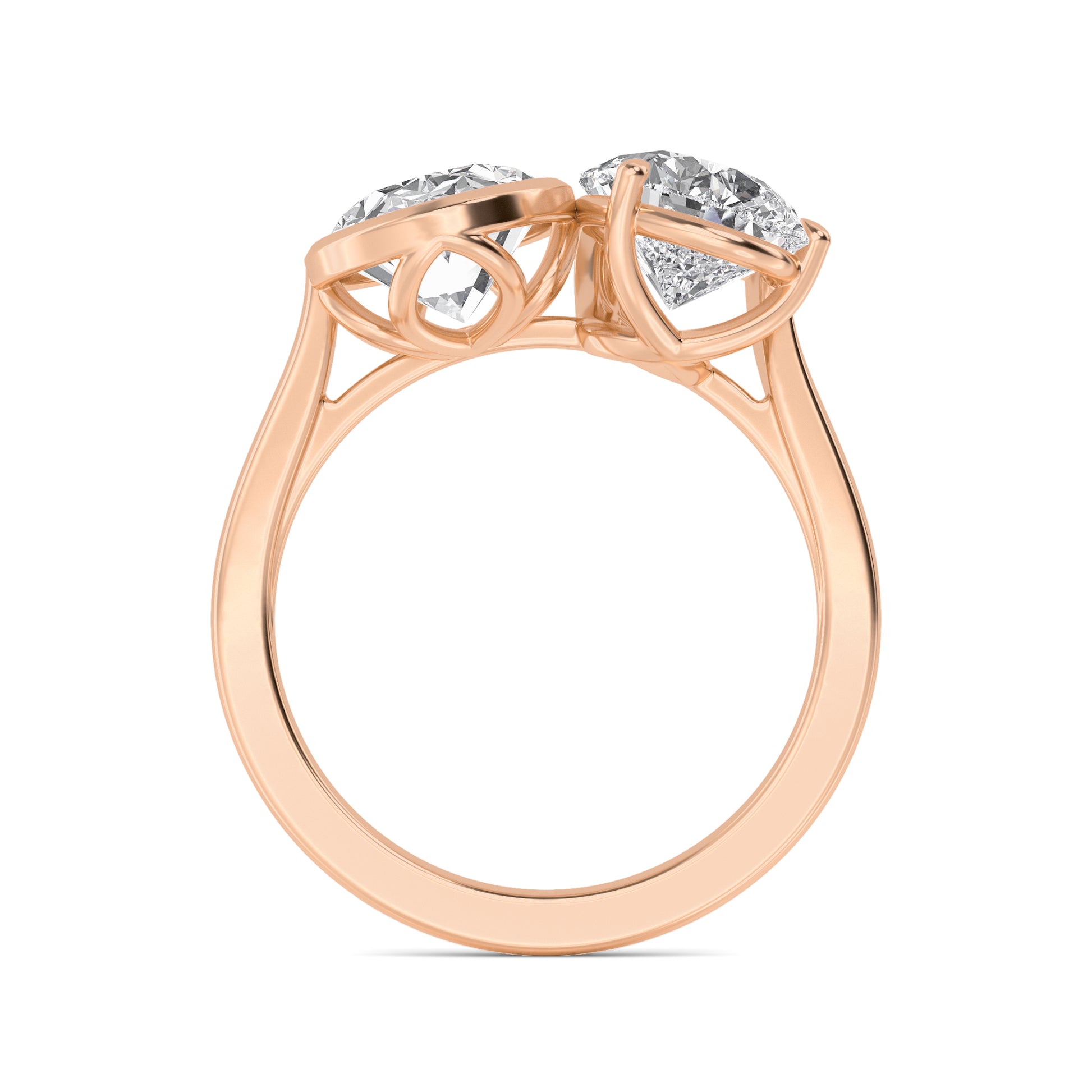 10K Rose Gold Lab Grown Diamond Engagement Ring 3.05 ctw R60373OVPE-3