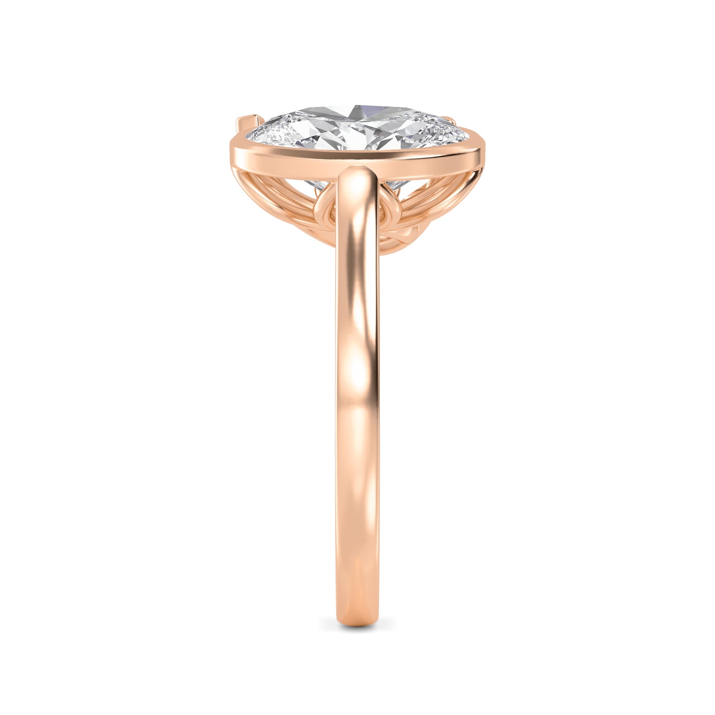 10K Rose Gold Lab Grown Diamond Engagement Ring 3.05 ctw R60373OVPE-3