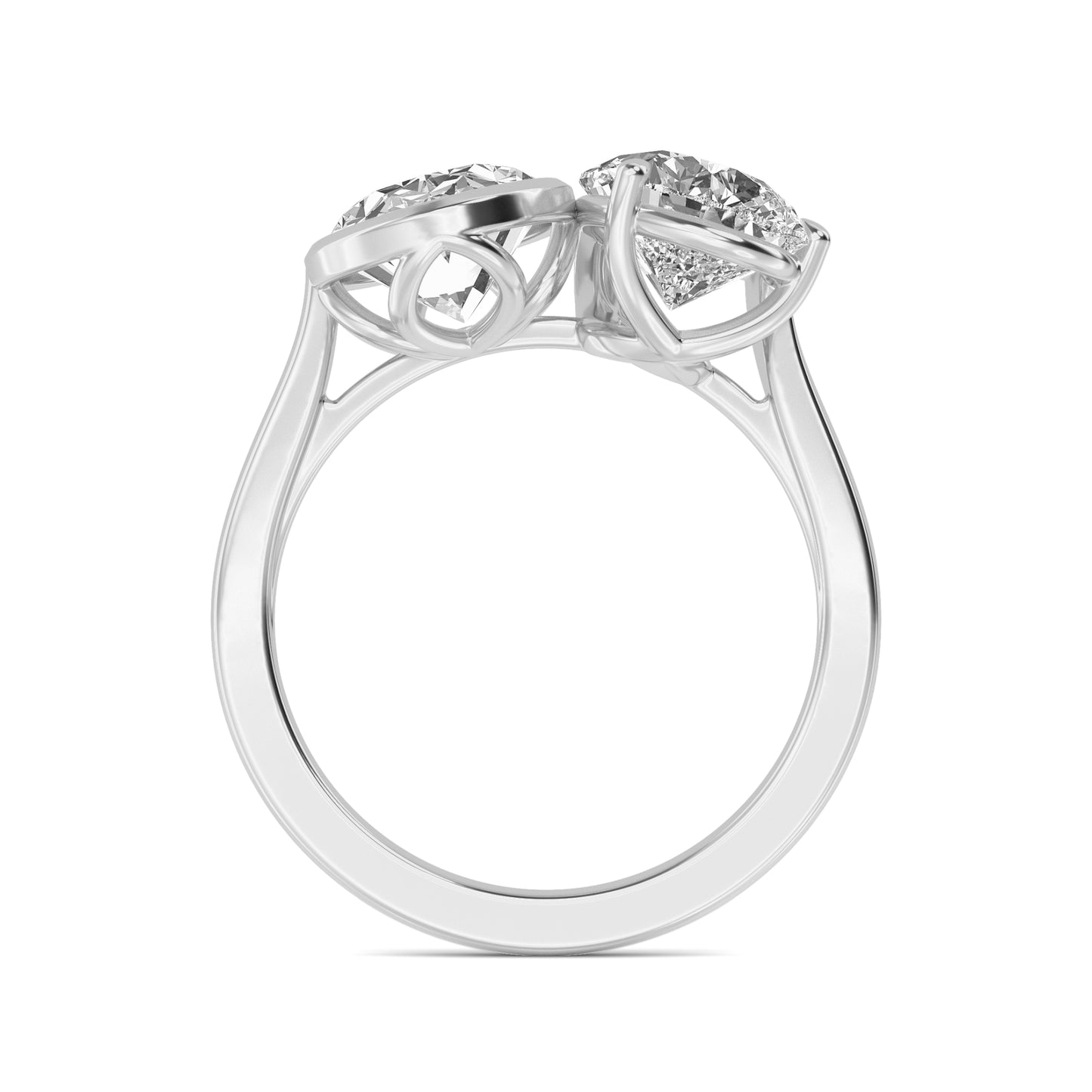 10K White Gold Lab Grown Diamond Engagement Ring 3.05 ctw R60373OVPE-3