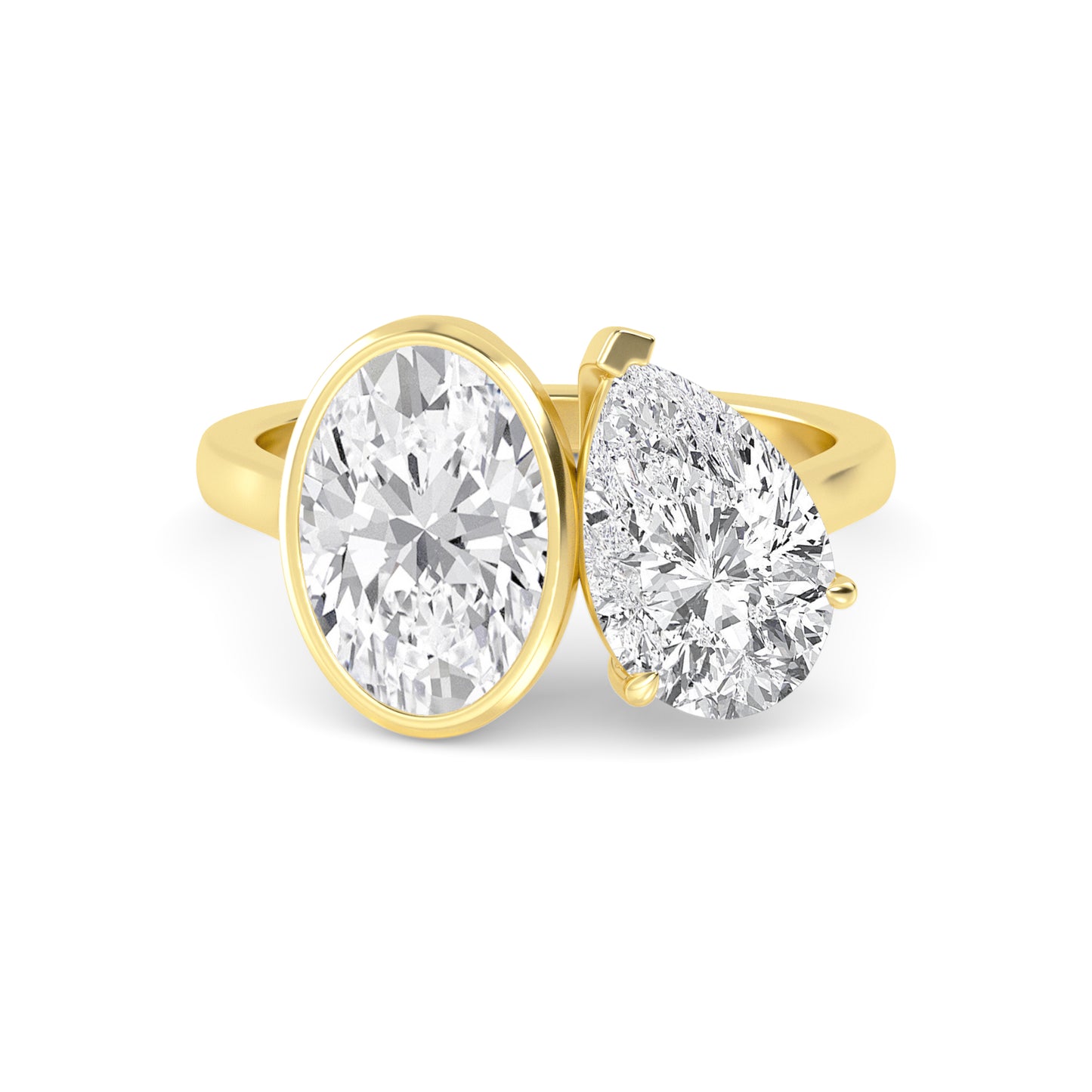 10K Yellow Gold Lab Grown Diamond Engagement Ring 3.05 ctw R60373OVPE-3