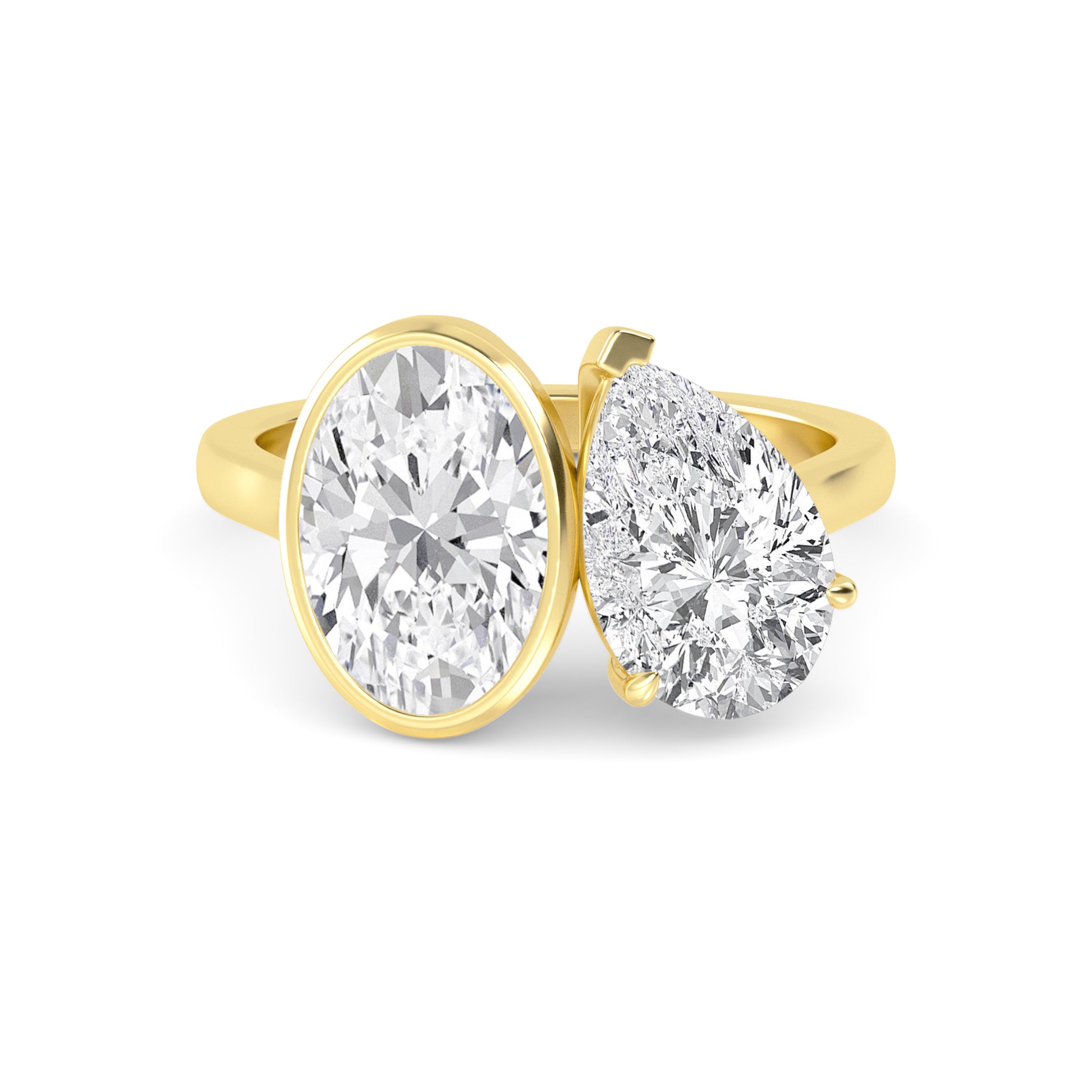 10K Yellow Gold Lab Grown Diamond Engagement Ring 3.05 ctw R60373OVPE-3