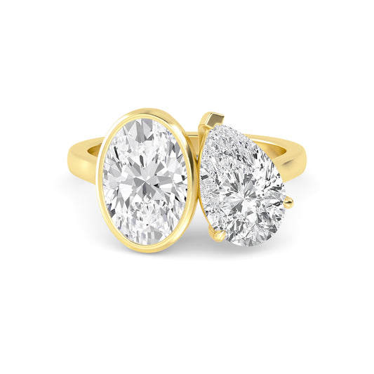 10K Yellow Gold Lab Grown Diamond Engagement Ring 3.05 ctw R60373OVPE-3