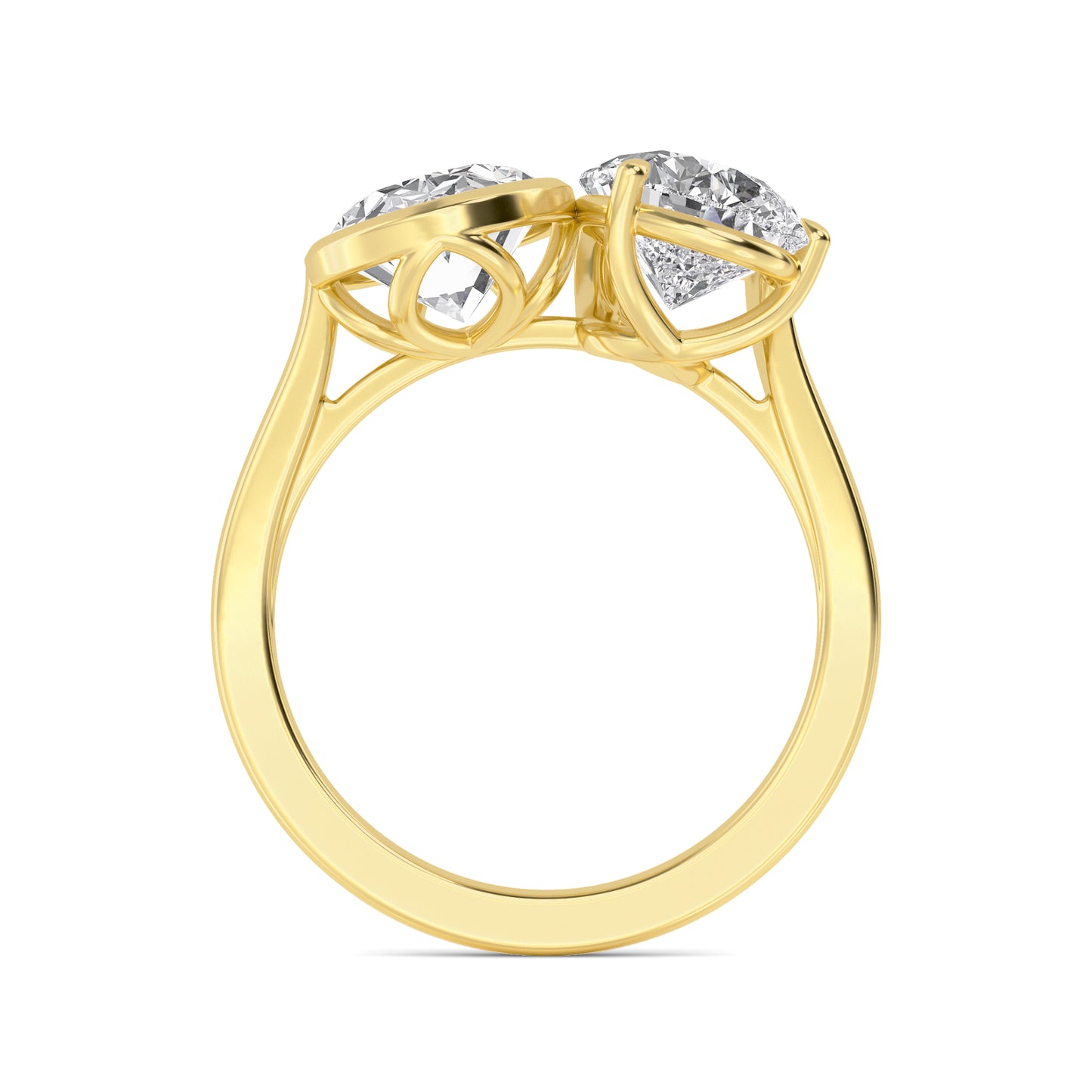 10K Yellow Gold Lab Grown Diamond Engagement Ring 3.05 ctw R60373OVPE-3