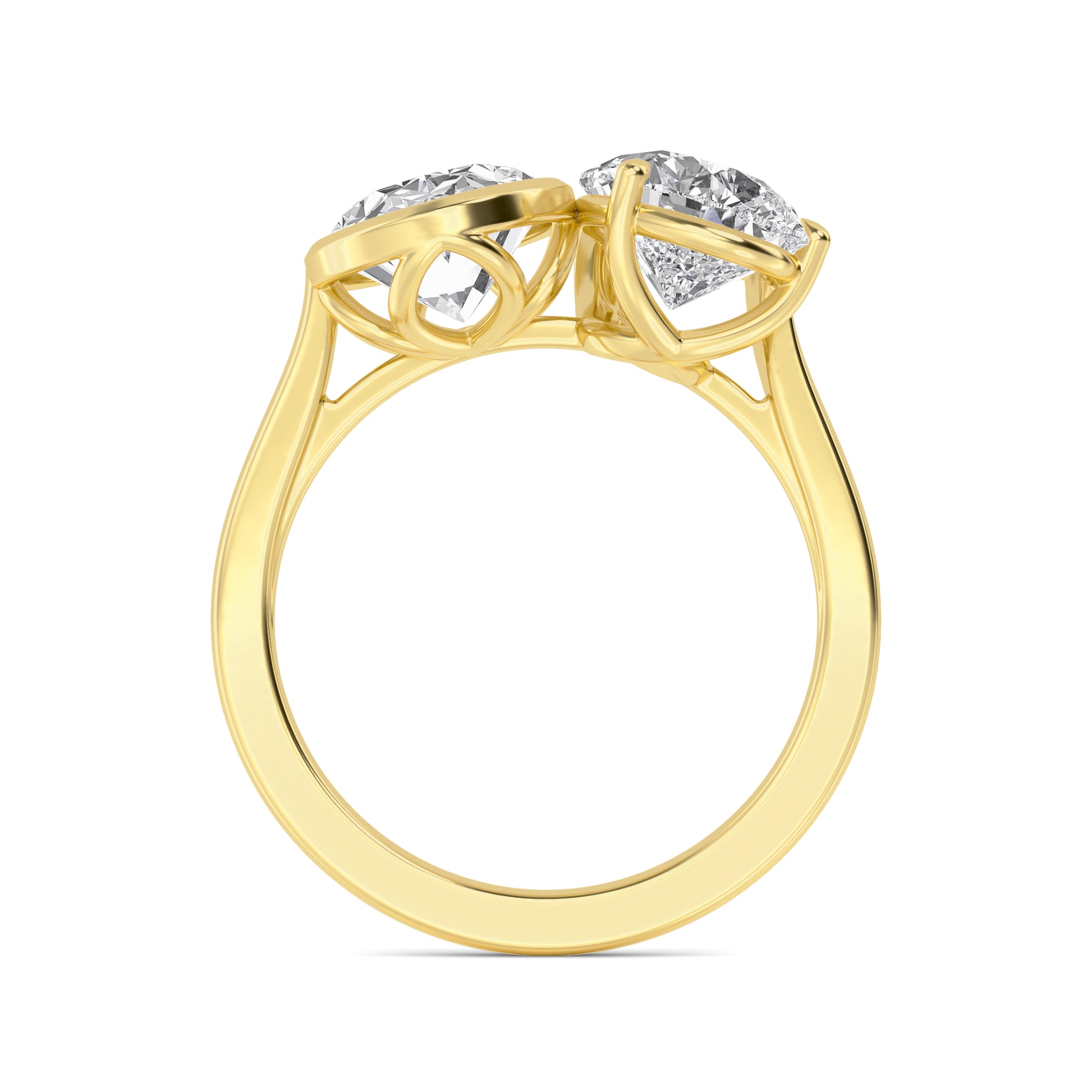 10K Yellow Gold Lab Grown Diamond Engagement Ring 3.05 ctw R60373OVPE-3