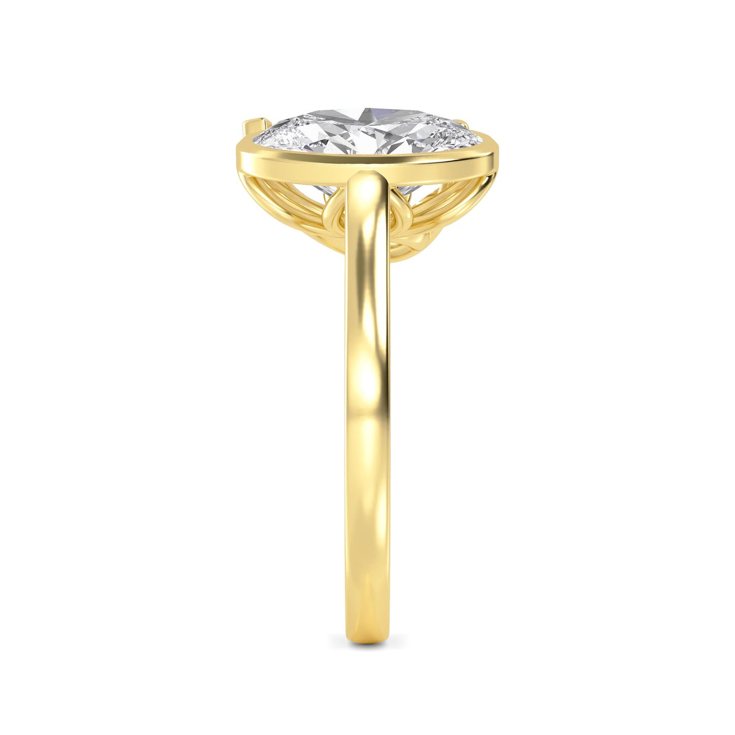 10K Yellow Gold Lab Grown Diamond Engagement Ring 3.05 ctw R60373OVPE-3
