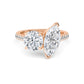 10K Rose Gold Lab Grown Diamond Toi Et Moi Rings 2 ctw R60374RDMQ-2