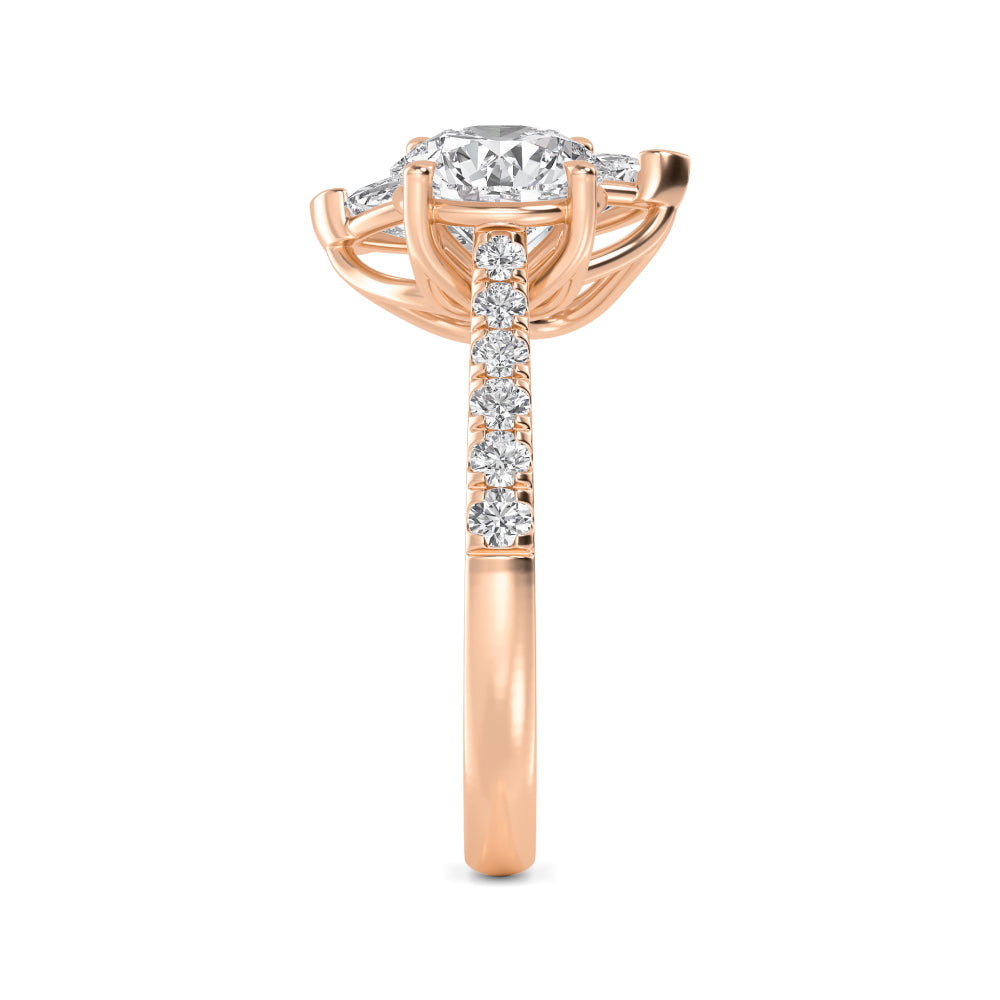 10K Rose Gold Lab Grown Diamond Toi Et Moi Rings 2 ctw R60374RDMQ-2