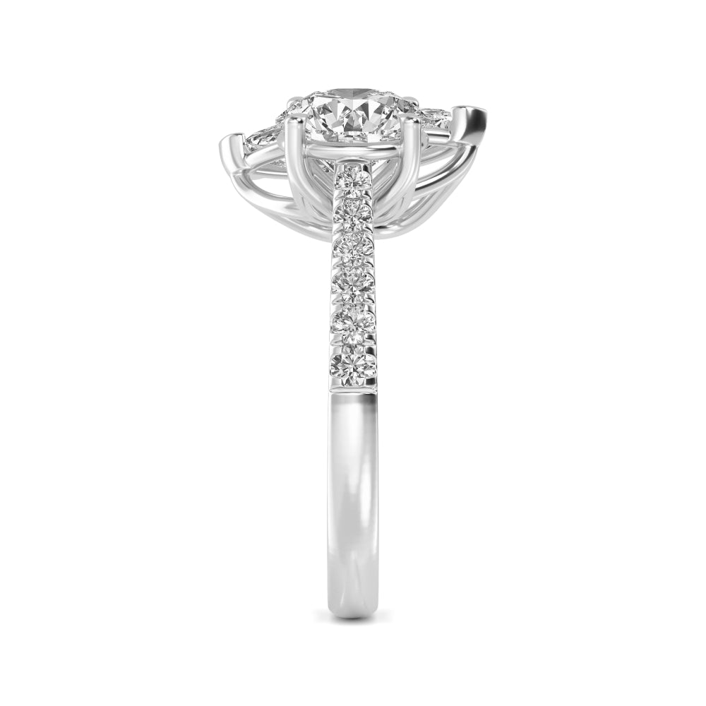 10K White Gold Lab Grown Diamond Toi Et Moi Rings 2 ctw R60374RDMQ-2