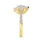 10K Yellow Gold Lab Grown Diamond Toi Et Moi Rings 2 ctw R60374RDMQ-2