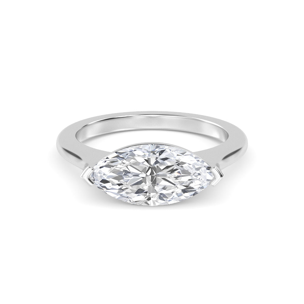 10K White Gold Lab Grown Diamond Rings R60395MQ-3