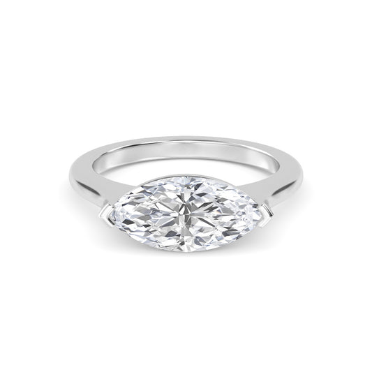 10K White Gold Lab Grown Diamond Rings R60395MQ-3