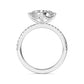 10K White Gold Lab Grown Diamond Rings R60415OV-1.50CT