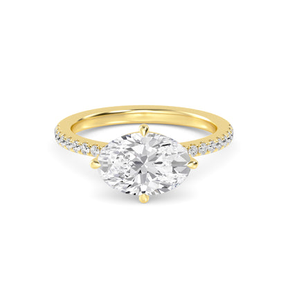 10K Yellow Gold Lab Grown Diamond Rings R60415OV-1.50CT