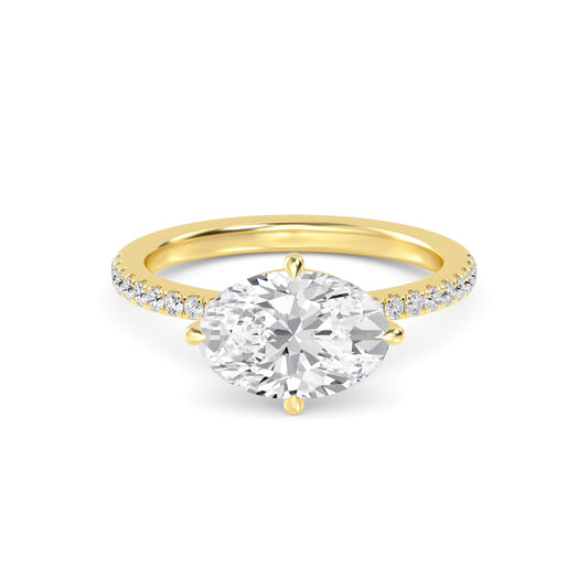 10K Yellow Gold Lab Grown Diamond Rings R60415OV-1.50CT