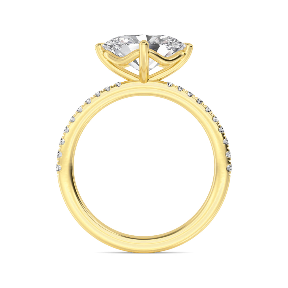 10K Yellow Gold Lab Grown Diamond Rings R60415OV-1.50CT