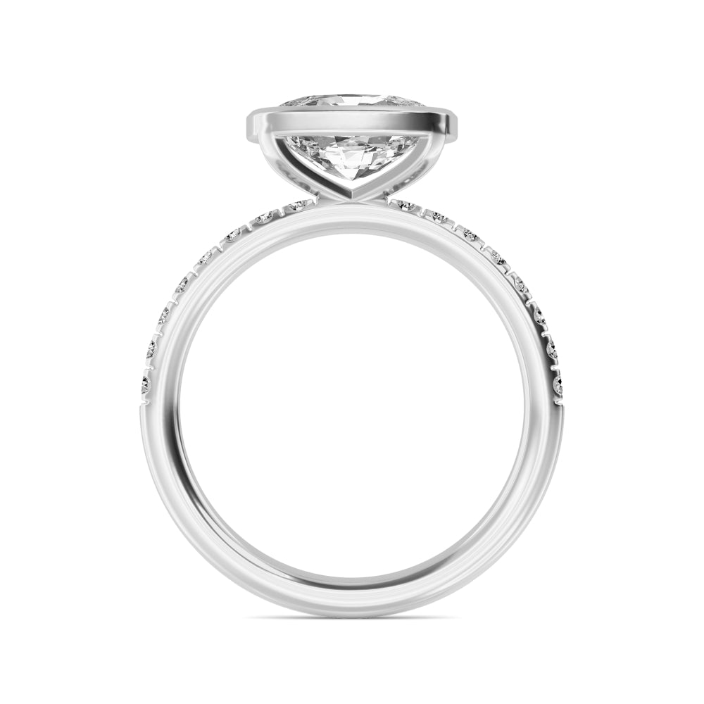 10K White Gold Lab Grown Diamond Rings R60433CU-2