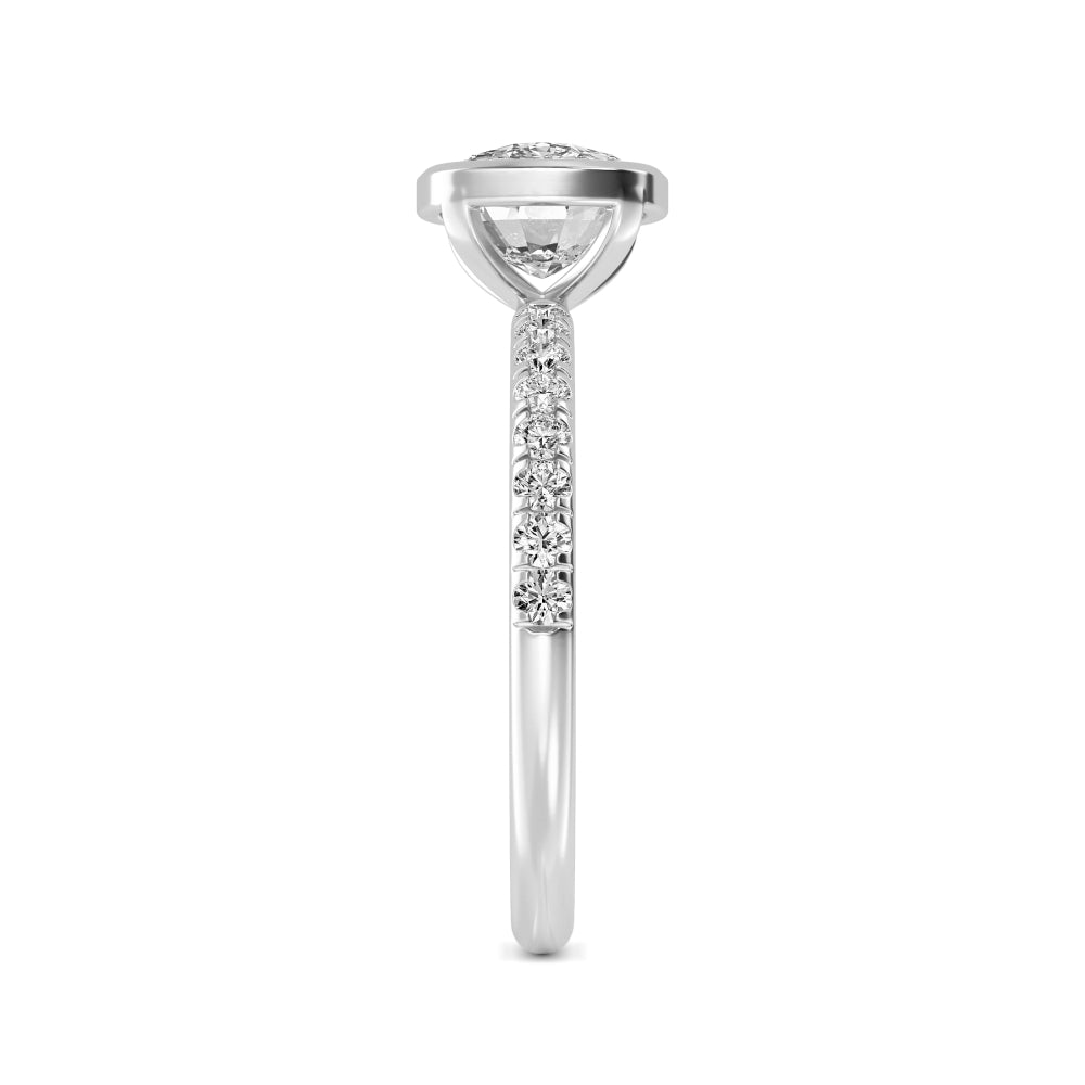 10K White Gold Lab Grown Diamond Rings R60433CU-2