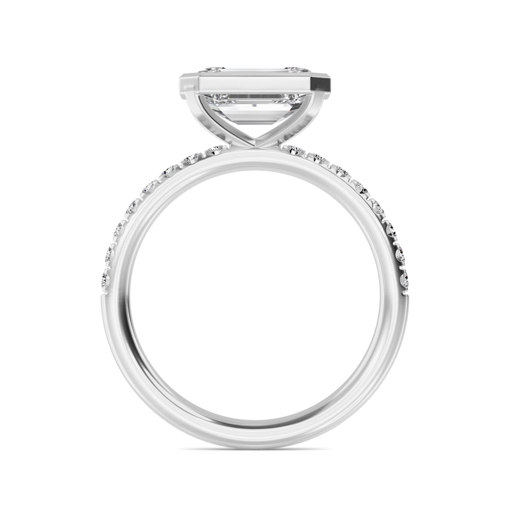 10K White Gold Lab Grown Diamond Rings R60433EM-3