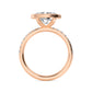 10K Rose Gold Lab Grown Diamond Engagement Ring 1.87 ctw R60433OV-1.50CT