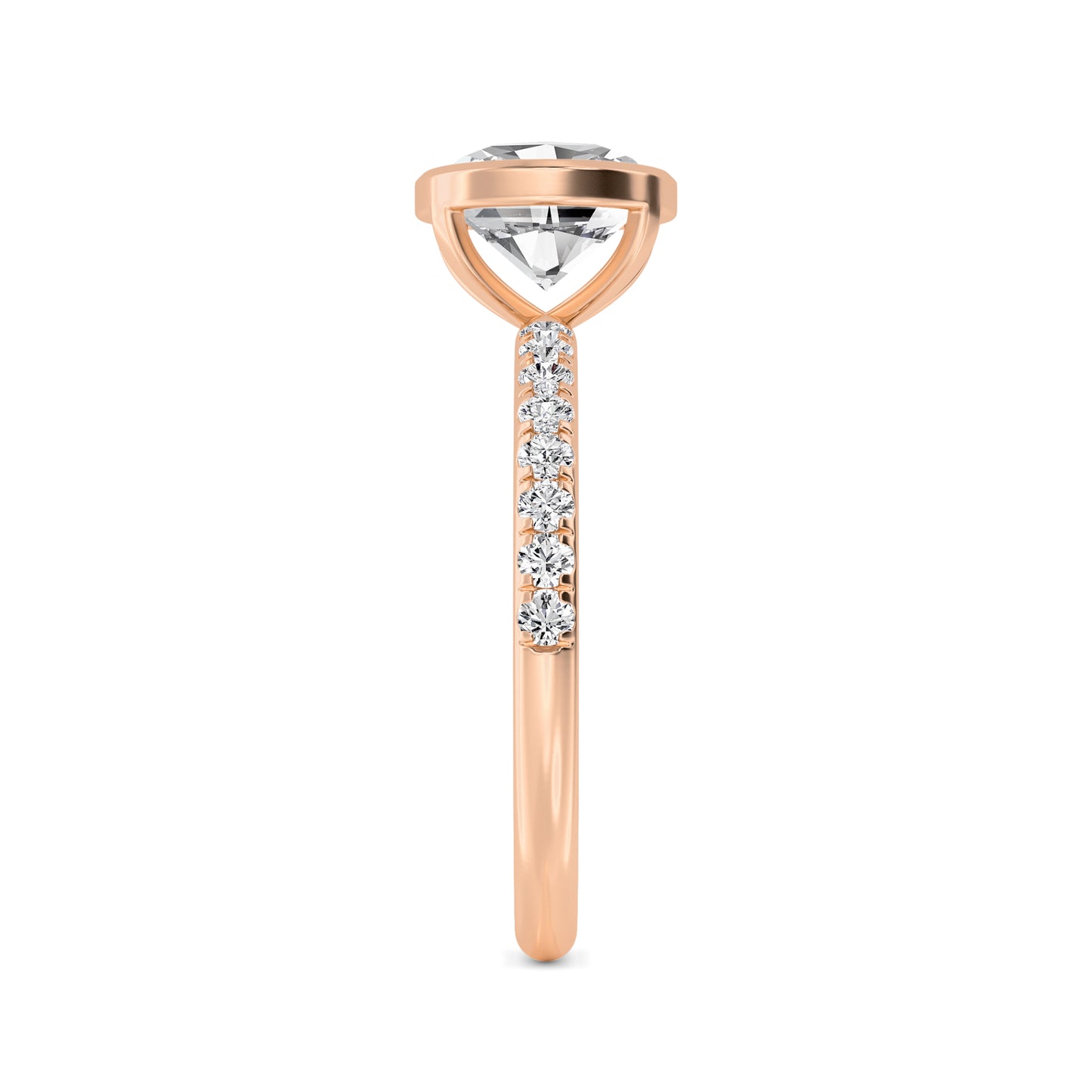 10K Rose Gold Lab Grown Diamond Engagement Ring 1.87 ctw R60433OV-1.50CT