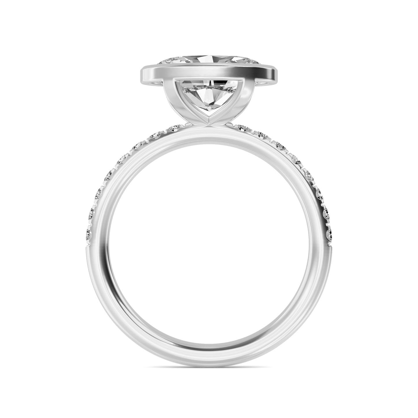 10K White Gold Lab Grown Diamond Engagement Ring 1.87 ctw R60433OV-1.50CT