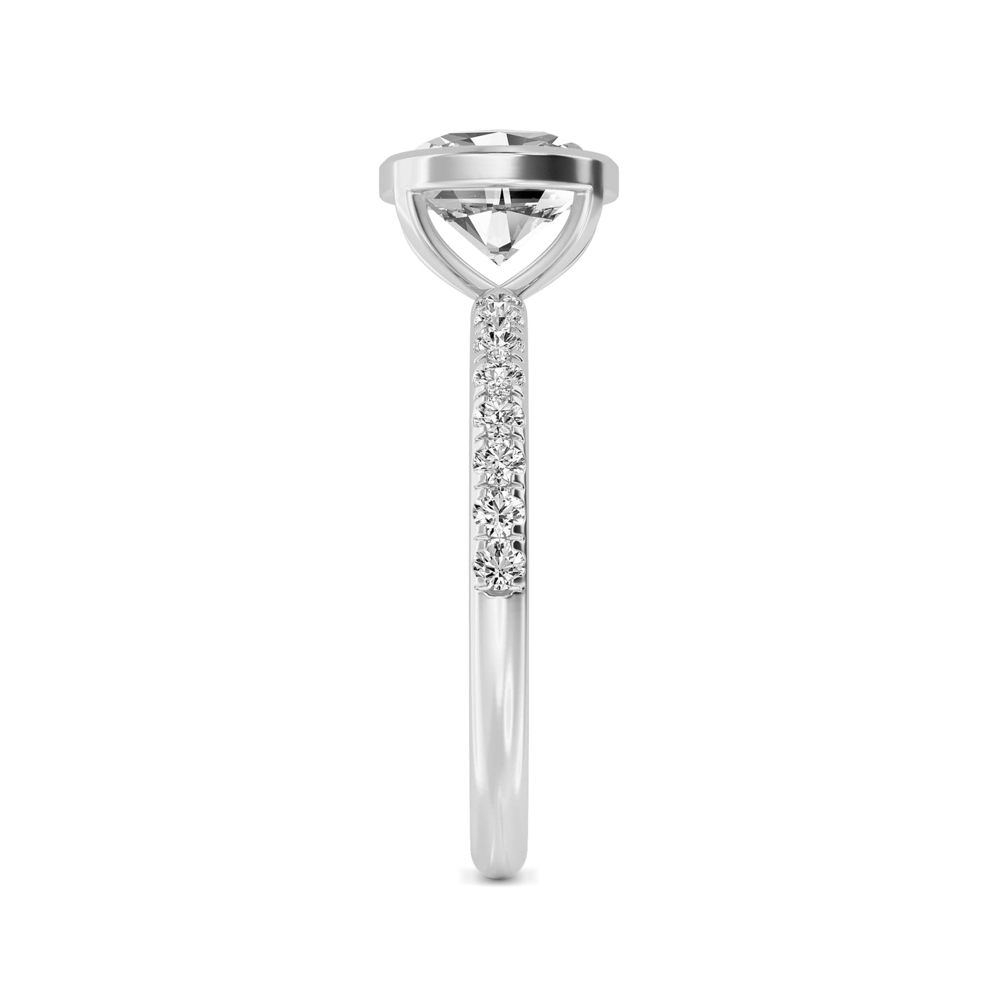 10K White Gold Lab Grown Diamond Engagement Ring 1.87 ctw R60433OV-1.50CT