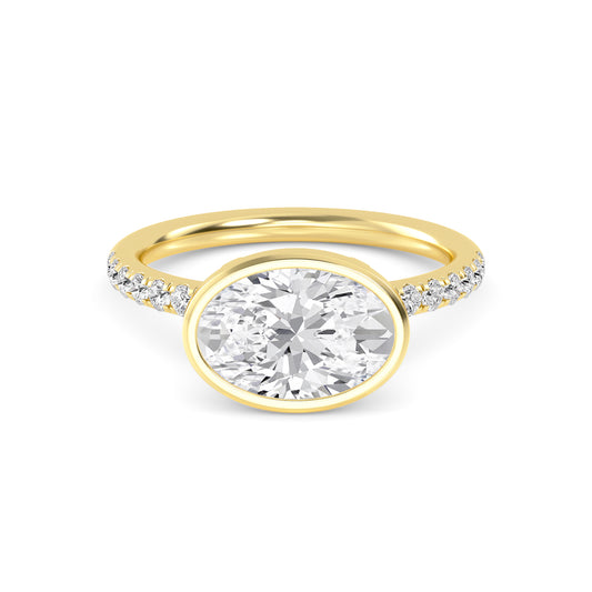 10K Yellow Gold Lab Grown Diamond Engagement Ring 1.87 ctw R60433OV-1.50CT
