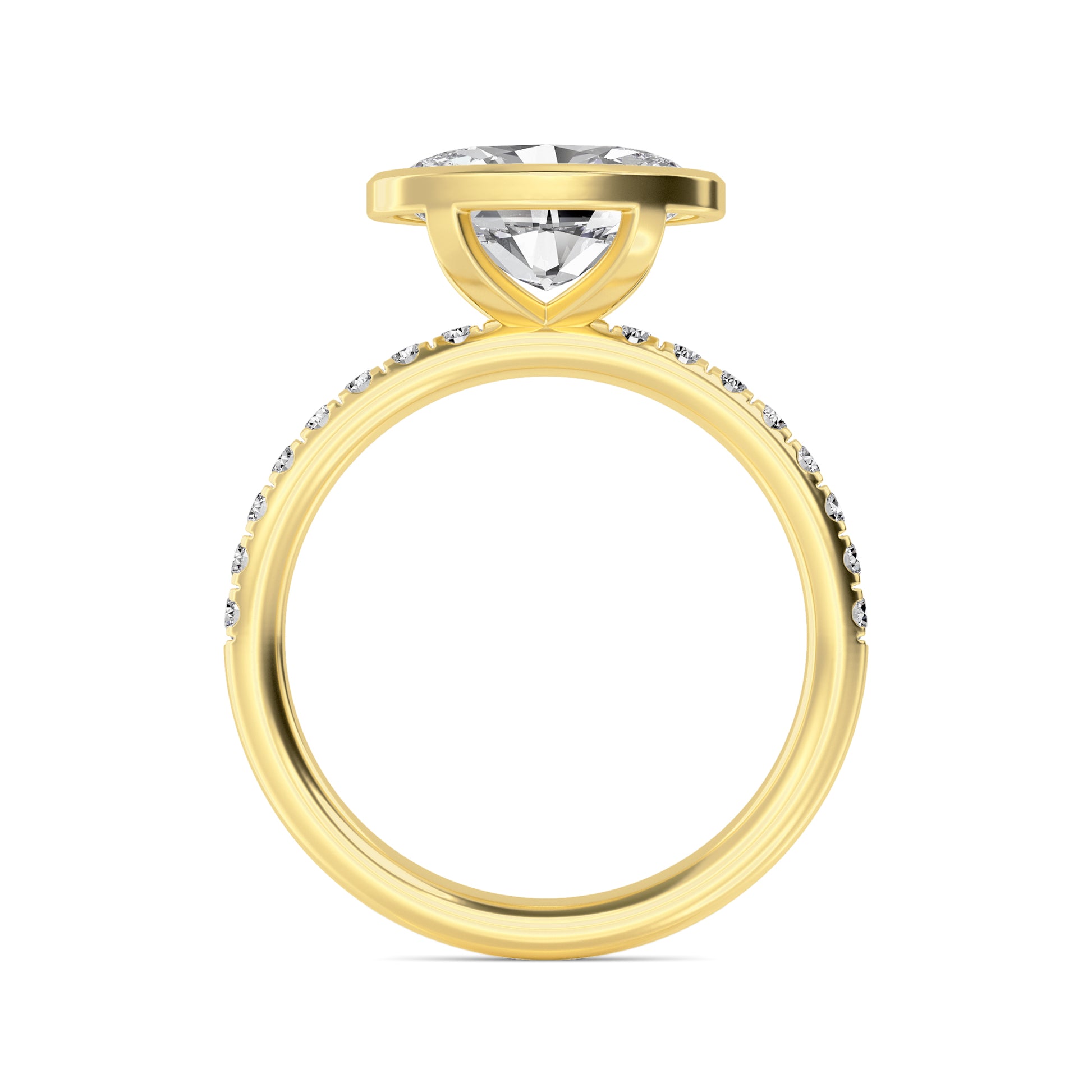 10K Yellow Gold Lab Grown Diamond Engagement Ring 1.87 ctw R60433OV-1.50CT