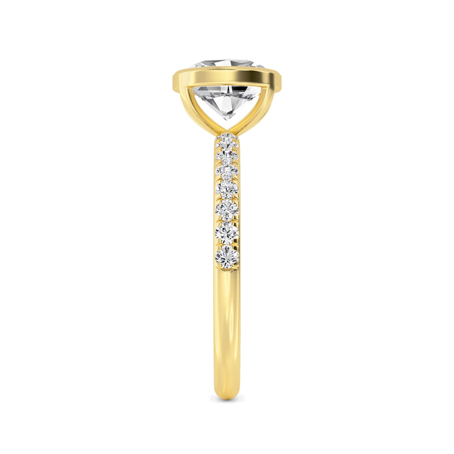 10K Yellow Gold Lab Grown Diamond Engagement Ring 1.87 ctw R60433OV-1.50CT