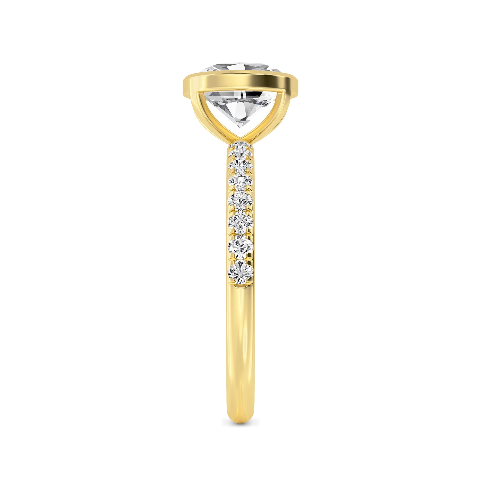 10K Yellow Gold Lab Grown Diamond Engagement Ring 1.87 ctw R60433OV-1.50CT
