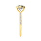 10K Yellow Gold Lab Grown Diamond Engagement Ring 1.87 ctw R60433OV-1.50CT