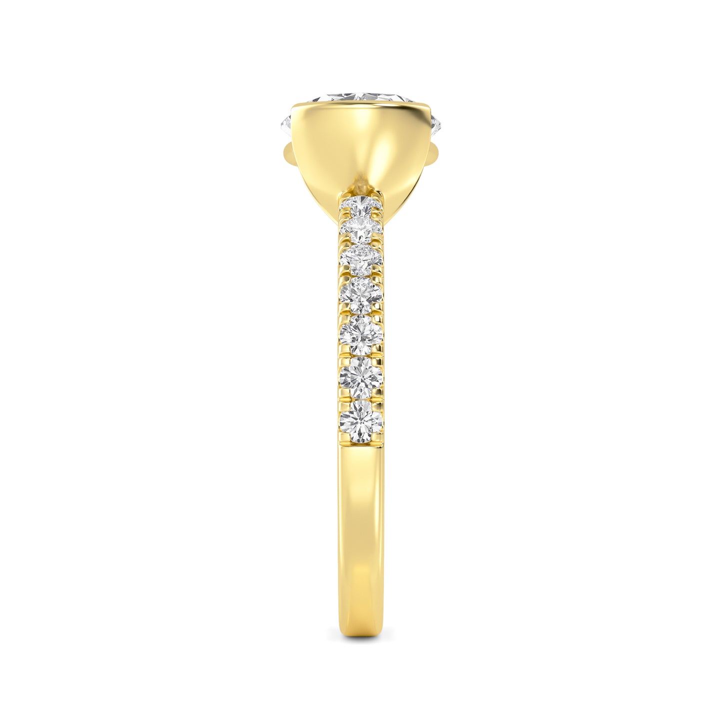 10K Yellow Gold Lab Grown Diamond Engagement Ring 4.29 ctw R60439OV-4