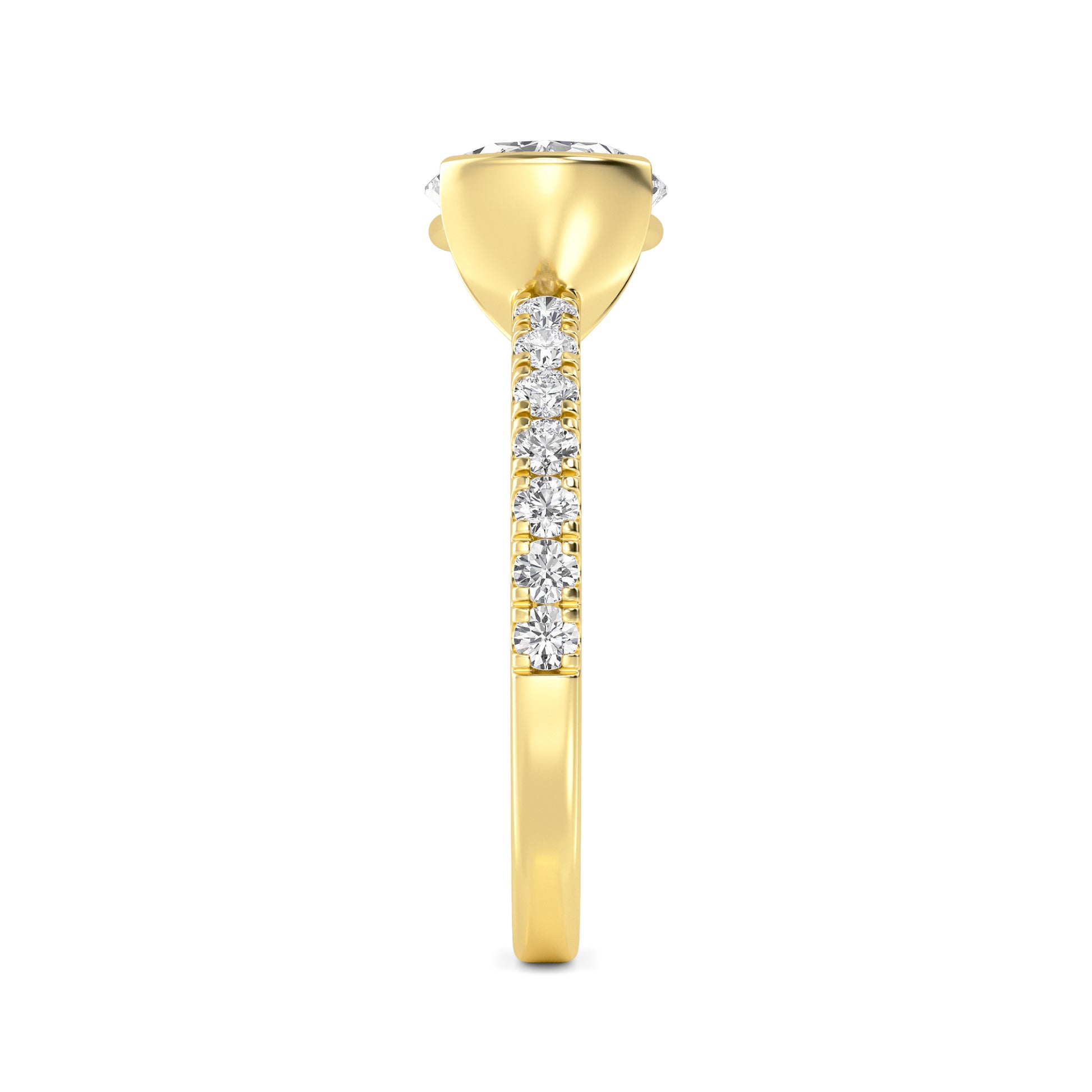 10K Yellow Gold Lab Grown Diamond Engagement Ring 4.29 ctw R60439OV-4