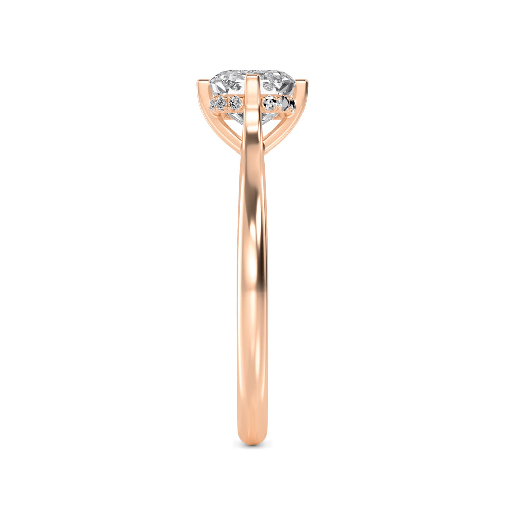 10K Rose Gold Lab Grown Diamond Rings R60441EM-3
