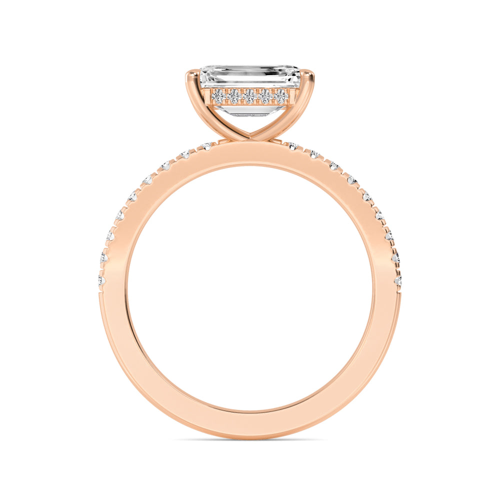 10K Rose Gold Lab Grown Diamond Rings R60445EM-2