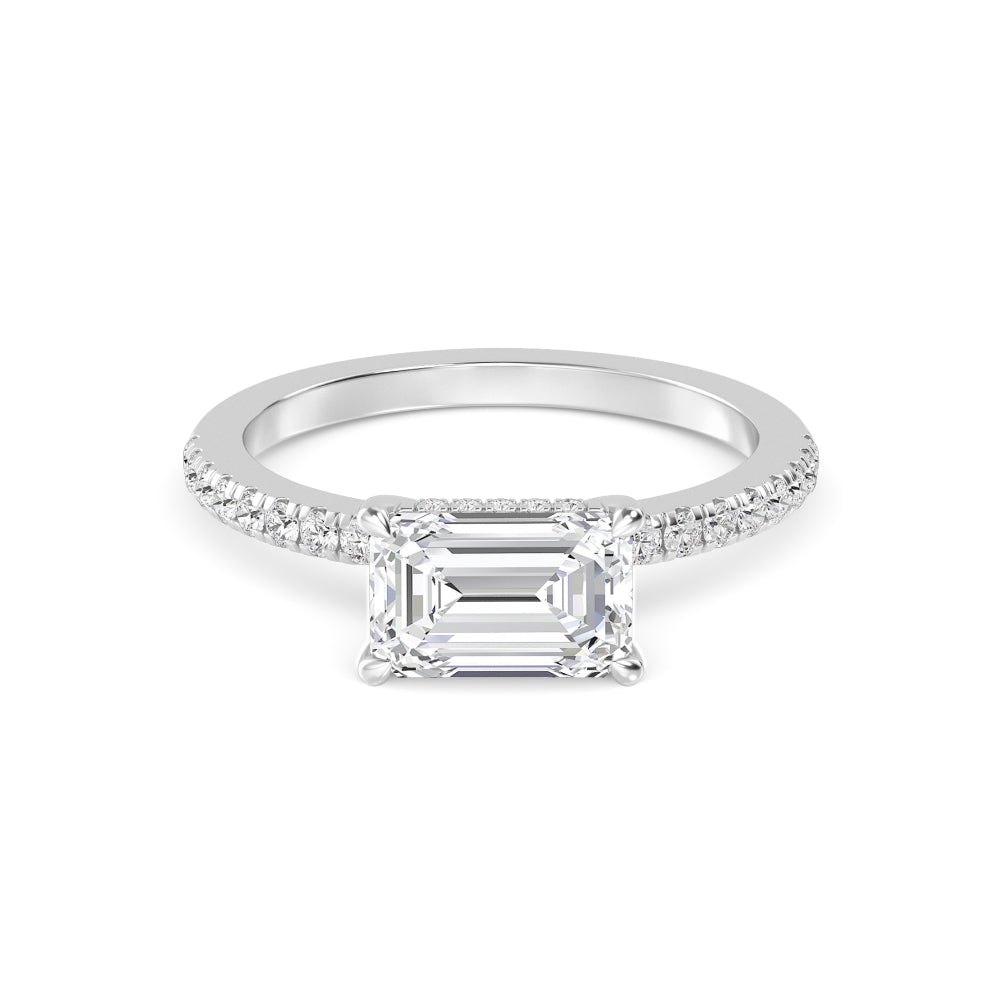 10K White Gold Lab Grown Diamond Rings R60445EM-2