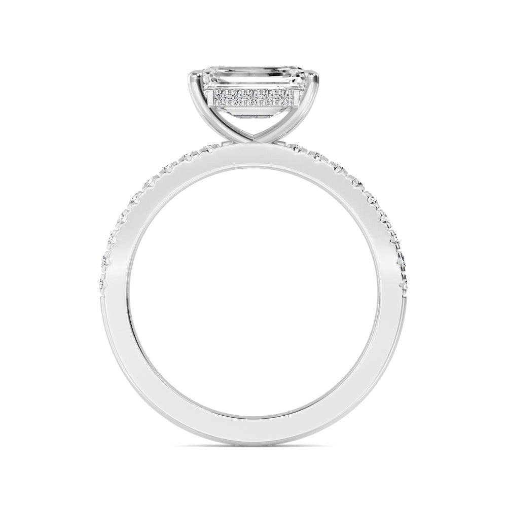 10K White Gold Lab Grown Diamond Rings R60445EM-2