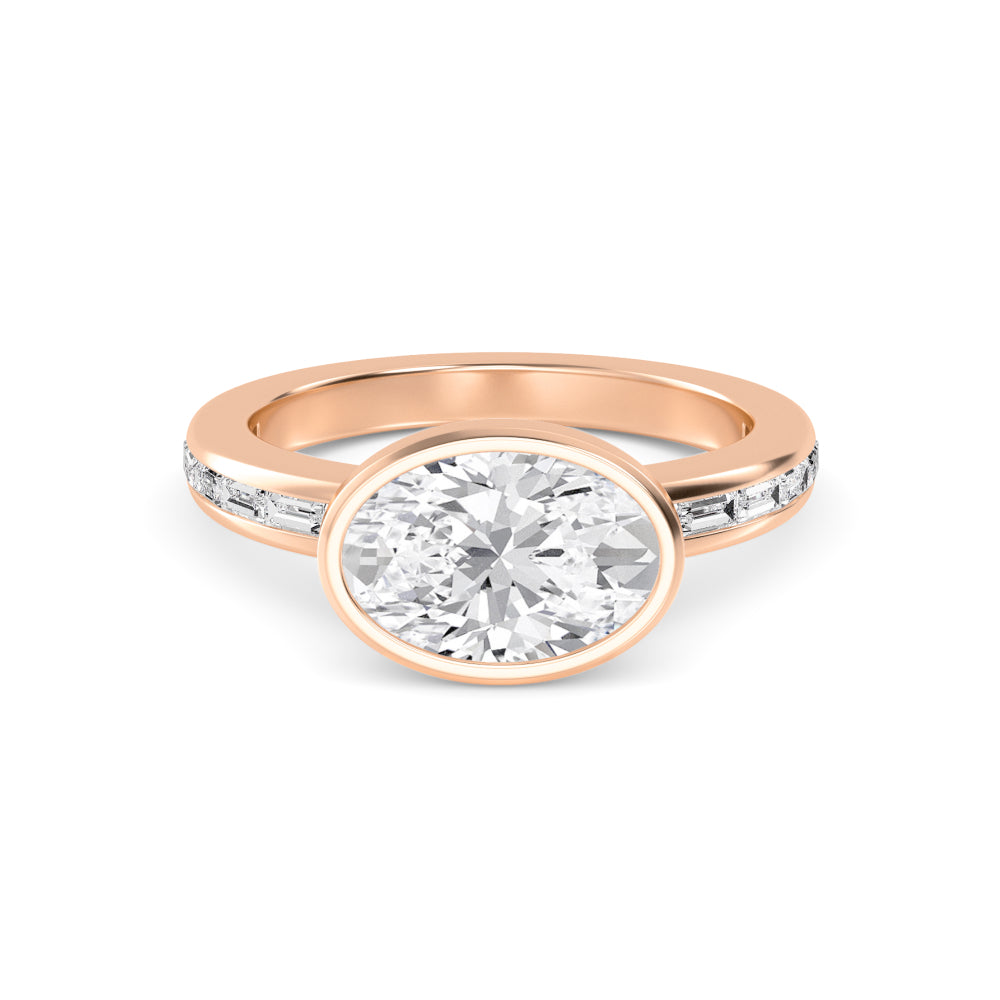 10K Rose Gold Lab Grown Diamond RingsR60470OV-3