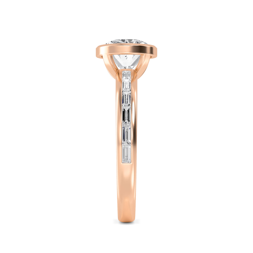 10K Rose Gold Lab Grown Diamond RingsR60470OV-3