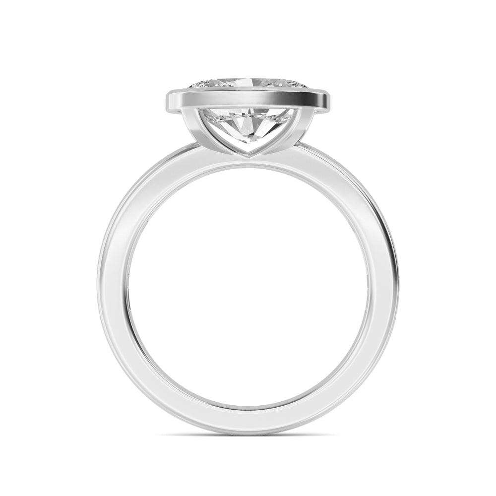 10K White Gold Lab Grown Diamond RingsR60470OV-3
