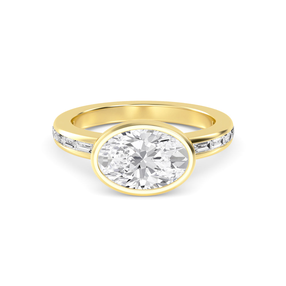 10K Yellow Gold Lab Grown Diamond RingsR60470OV-3