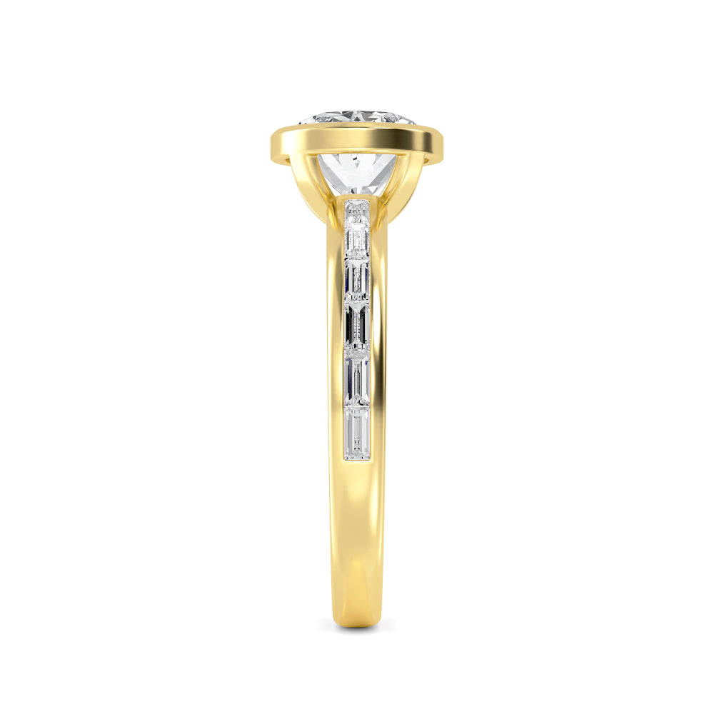 10K Yellow Gold Lab Grown Diamond RingsR60470OV-3