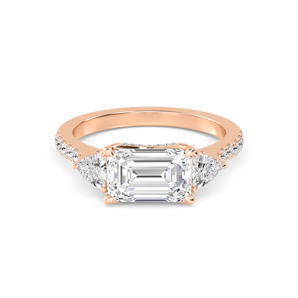 10K Rose Gold Lab Grown Diamond Rings R60471EM-3