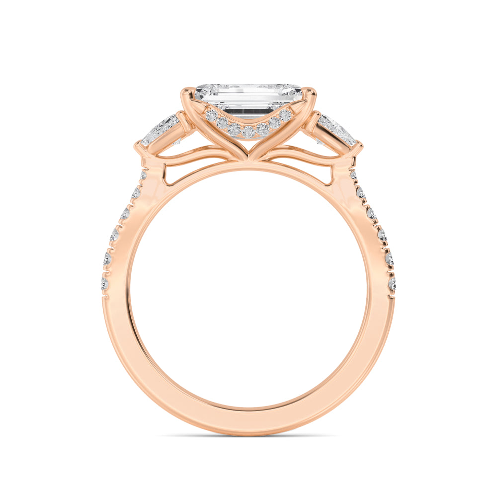 10K Rose Gold Lab Grown Diamond Rings R60471EM-3