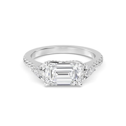 10K White Gold Lab Grown Diamond Rings R60471EM-3