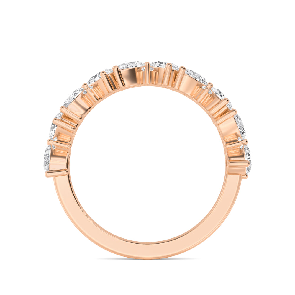 9k Rose Gold Lab Grown Diamond Bands R60527-1