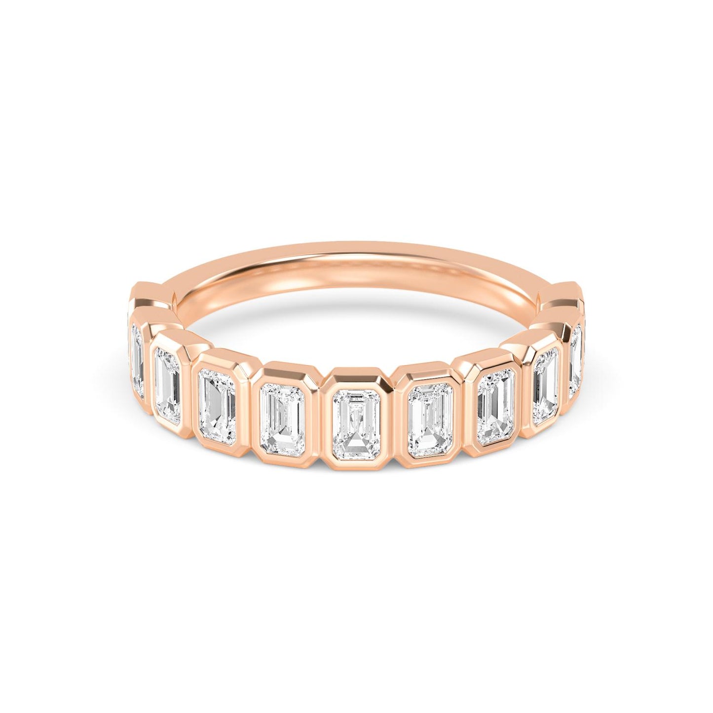 9K Rose Gold Lab Grown Diamond WEDDING BANDS 1.74 ctw R60539EM-1.88CT